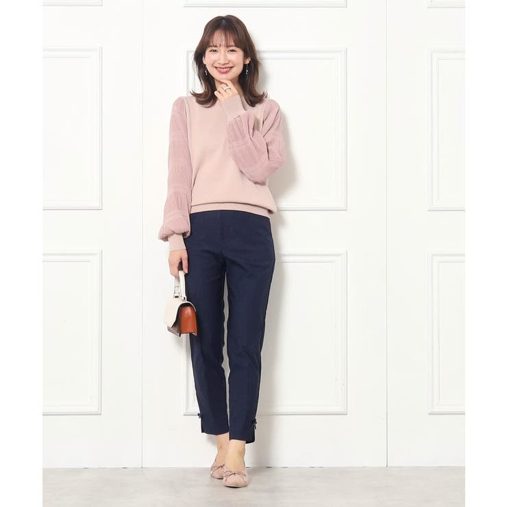 【ラクチンきれい見えパンツ】リボンハイパーストレッチパンツ | Couture brooch | 詳細画像29 