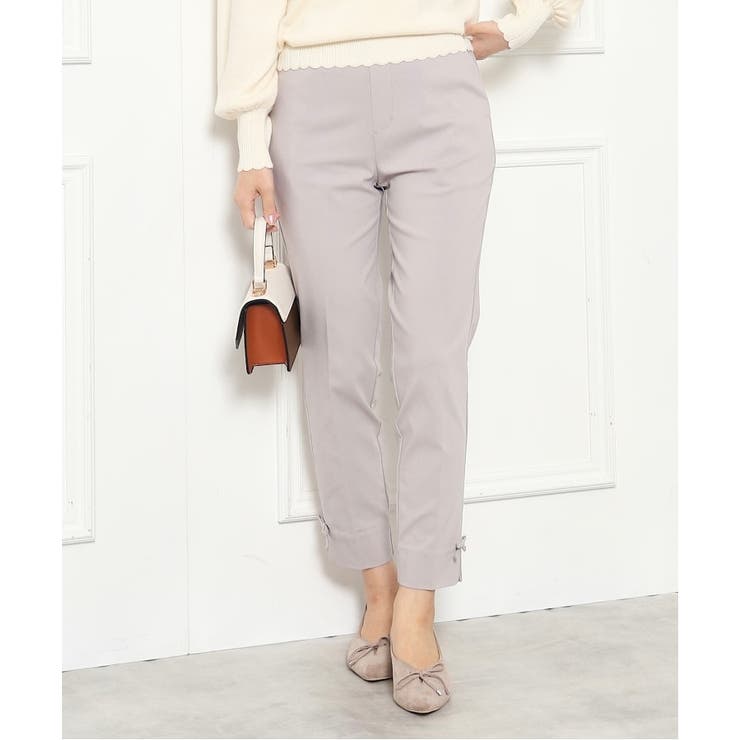 【ラクチンきれい見えパンツ】リボンハイパーストレッチパンツ | Couture brooch | 詳細画像4 