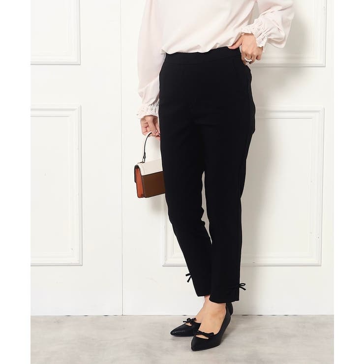 【ラクチンきれい見えパンツ】リボンハイパーストレッチパンツ | Couture brooch | 詳細画像10 