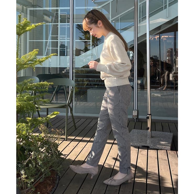 【ラクチンきれい見えパンツ】リボンハイパーストレッチパンツ | Couture brooch | 詳細画像47 