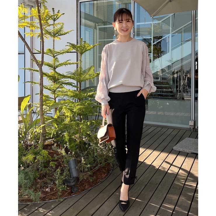 【ラクチンきれい見えパンツ】リボンハイパーストレッチパンツ | Couture brooch | 詳細画像11 