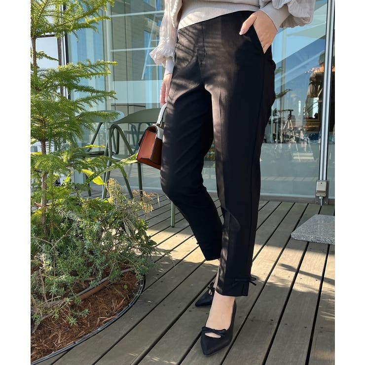 【ラクチンきれい見えパンツ】リボンハイパーストレッチパンツ | Couture brooch | 詳細画像14 