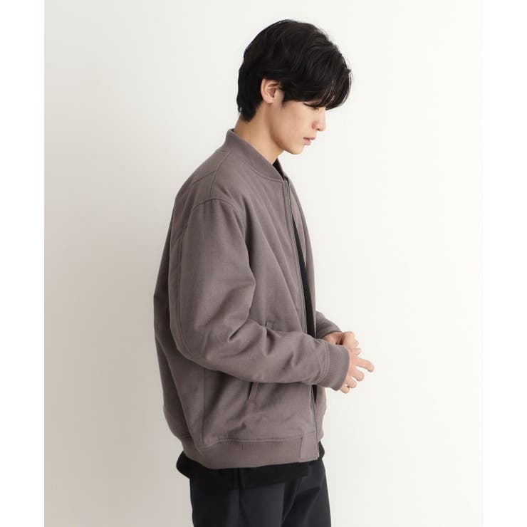 シャークスキン薄中綿リブブルゾン | THE SHOP TK | 詳細画像10 