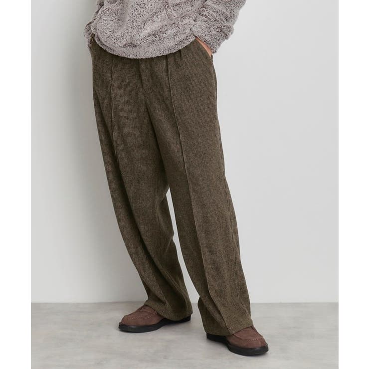ラルフローレン タックワイドスラックス w78 ブラウン系 パンツ