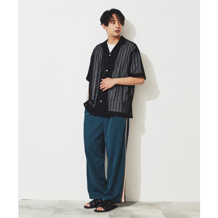 メッシュシャツ＋半袖Tシャツ セットアイテム】レースシアー