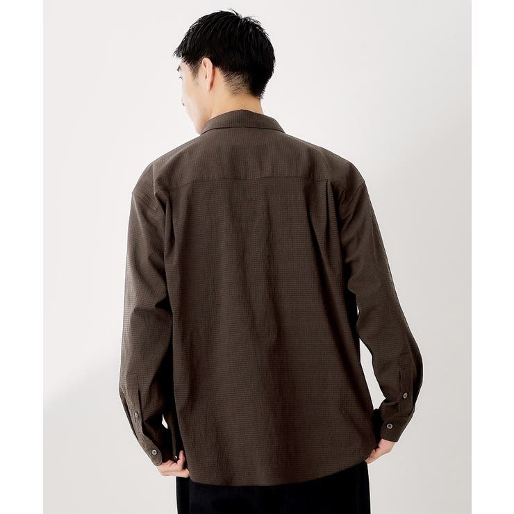 シアサッカー長袖シャツ 【軽量/吸水速乾／イージーケア／洗濯機OK】 | THE SHOP TK | 詳細画像5 