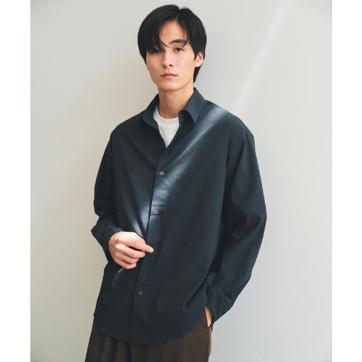 シアサッカー長袖シャツ 【軽量/吸水速乾／イージーケア／洗濯機OK】 | THE SHOP TK | 詳細画像1 