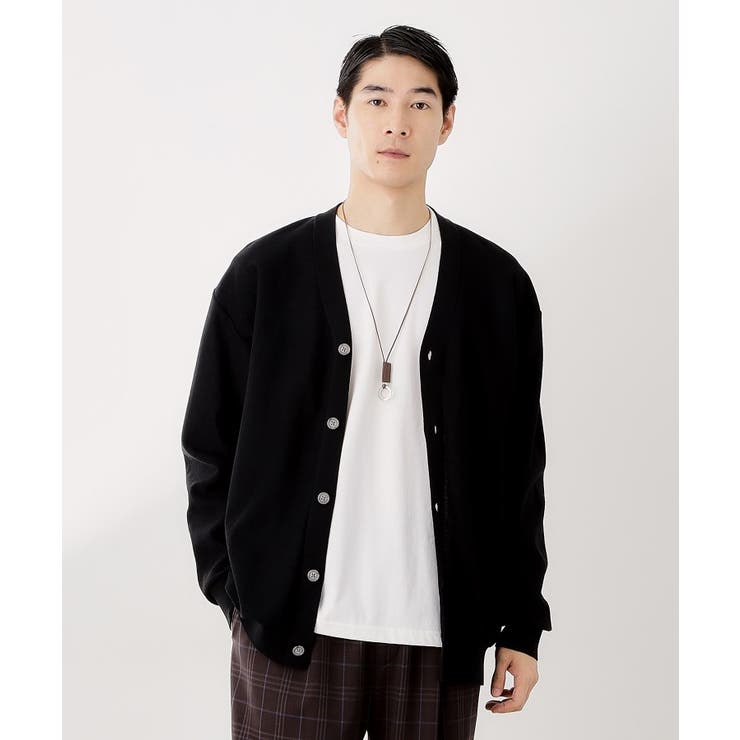 ブラック(019) | 【季節の変わり目に活躍】ニットカーディガン 選べる2デザイン(柄&無地) 洗濯機… | THE SHOP TK