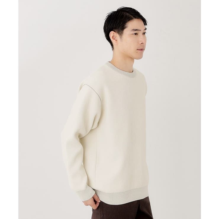 【包み込まれるような柔らかさ】配色モールニット 洗濯機OK | THE SHOP TK | 詳細画像1 