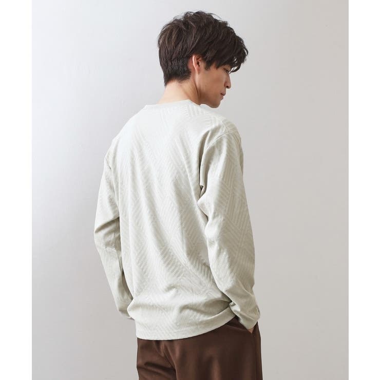リンクスジャカード長袖Tシャツ【サスティナブル素材使用/洗濯機OK】 | THE SHOP TK | 詳細画像6
