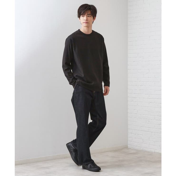 リンクスジャカード長袖Tシャツ【サスティナブル素材使用/洗濯機OK】 | THE SHOP TK | 詳細画像11