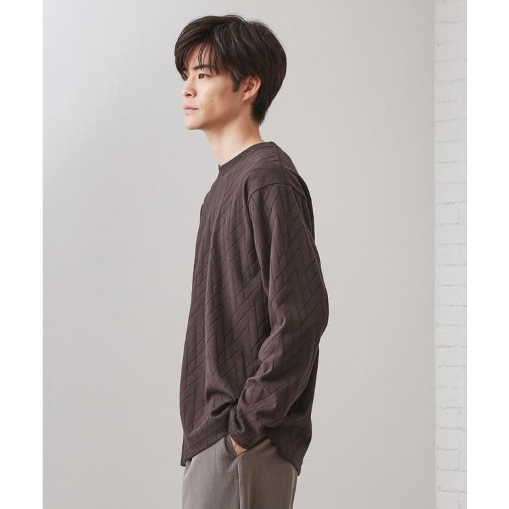 リンクスジオメトリック長袖Tシャツ【サスティナブル素材使用/洗濯機OK】 | THE SHOP TK | 詳細画像5