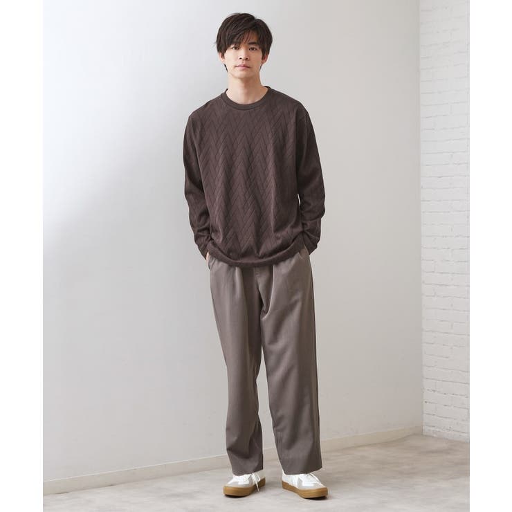 リンクスジオメトリック長袖Tシャツ【サスティナブル素材使用/洗濯機OK】 | THE SHOP TK | 詳細画像7