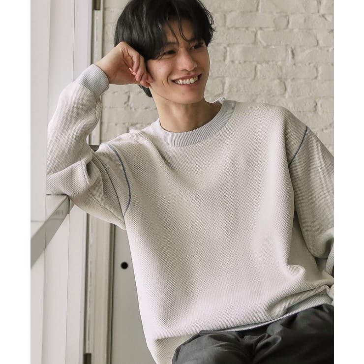 オフホワイト(003) | 【大人の上品カジュアルを叶える】ハグするニット 洗濯機OK／6色展開 | THE SHOP TK