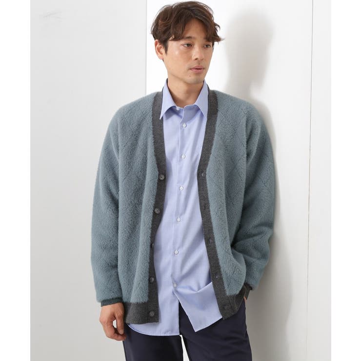 配色シャギーニットカーディガン ユニセックスでおすすめ！ | THE SHOP TK | 詳細画像5 