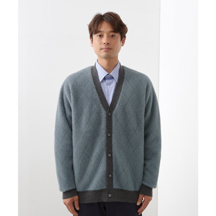 配色シャギーニットカーディガン ユニセックスでおすすめ！ | THE SHOP TK | 詳細画像9 