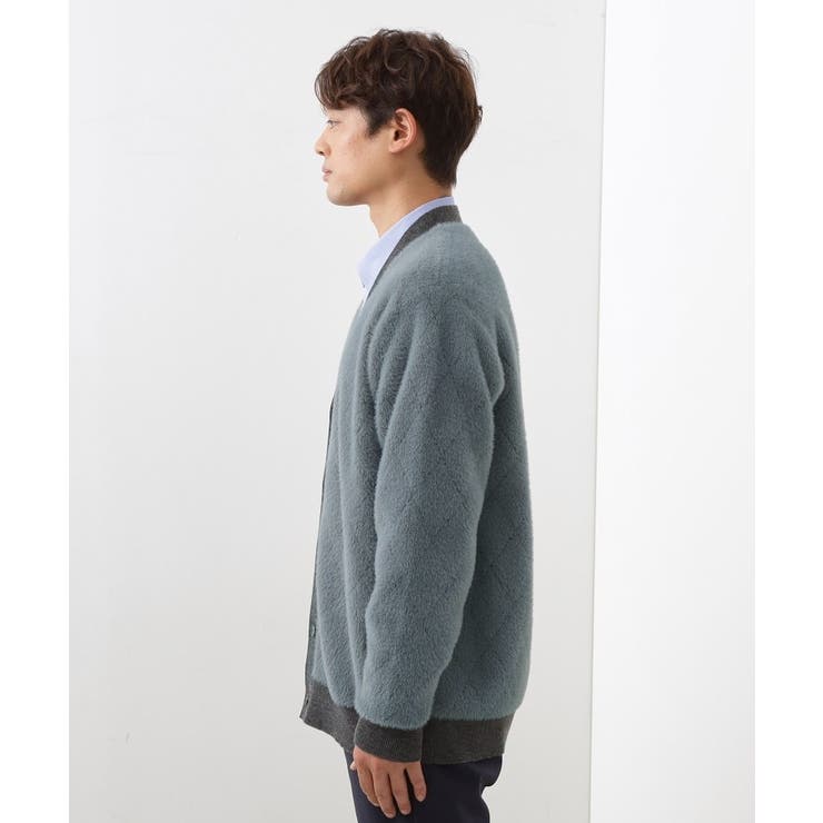 配色シャギーニットカーディガン ユニセックスでおすすめ！ | THE SHOP TK | 詳細画像10 