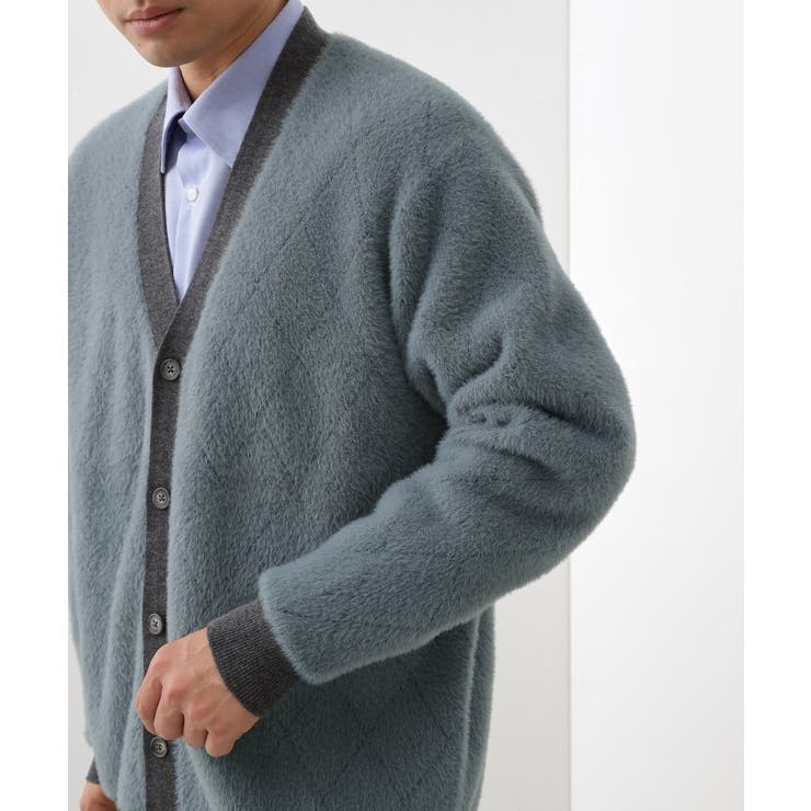 配色シャギーニットカーディガン ユニセックスでおすすめ！ | THE SHOP TK | 詳細画像13 