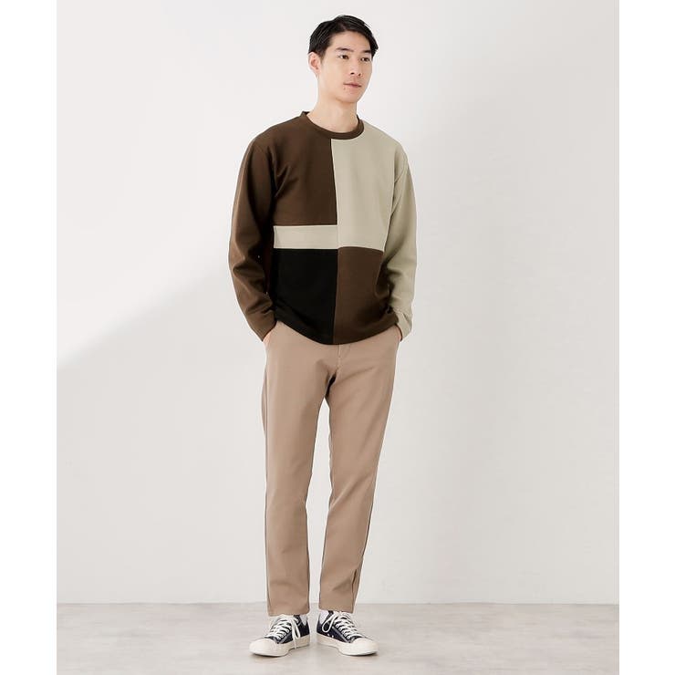 【一枚で着映える】パターンブロッキング長袖Tシャツ 洗濯機OK | THE SHOP TK | 詳細画像7 