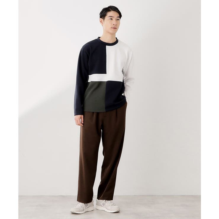 【一枚で着映える】パターンブロッキング長袖Tシャツ 洗濯機OK | THE SHOP TK | 詳細画像11 