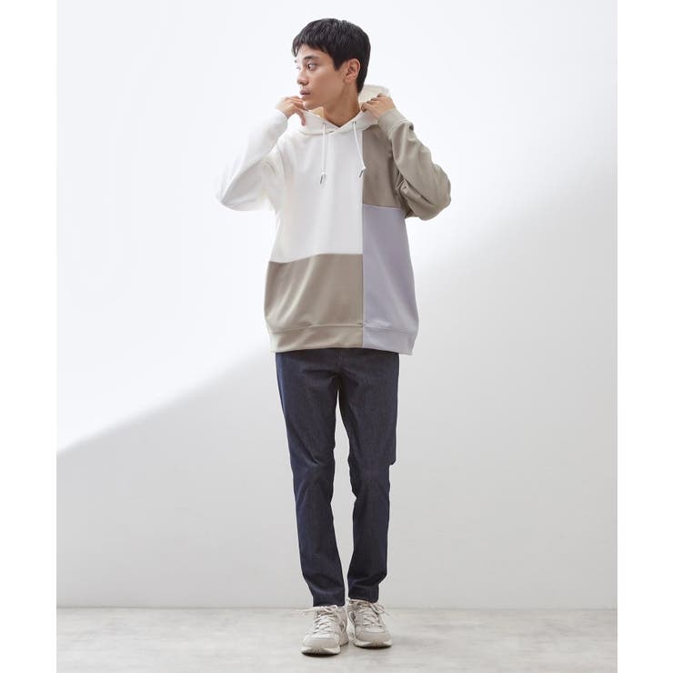 【一枚で着映える】ポンチブロッキングパーカ 洗濯機OK | THE SHOP TK | 詳細画像3 