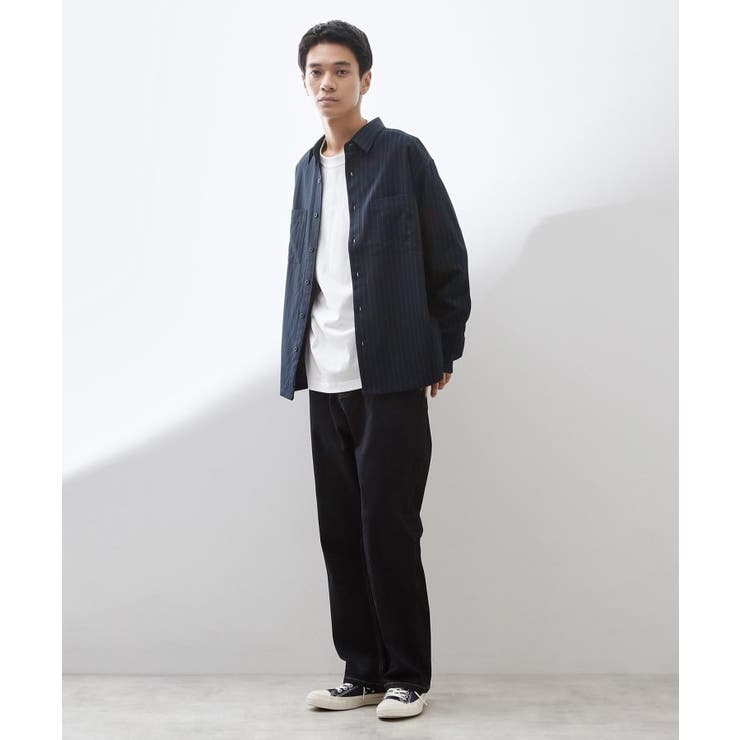 ダブルポケットストライプ長袖シャツ 【洗濯機OK】 | THE SHOP TK | 詳細画像3 