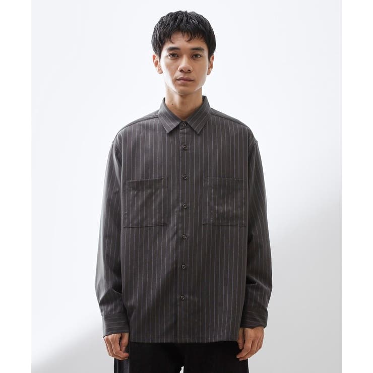 ダブルポケットストライプ長袖シャツ 【洗濯機OK】 | THE SHOP TK | 詳細画像9 