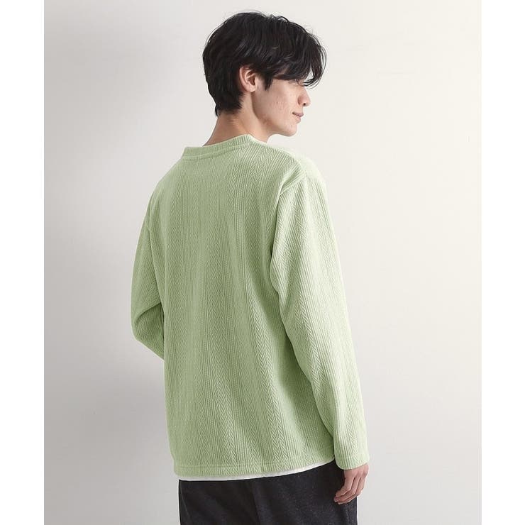 【心地良い、滑らかさ】レイヤード風ケーブル ニットソー 【洗濯機OK】 | THE SHOP TK | 詳細画像26 