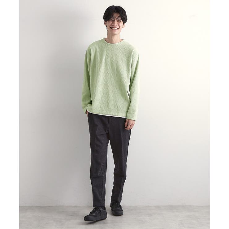 【心地良い、滑らかさ】レイヤード風ケーブル ニットソー 【洗濯機OK】 | THE SHOP TK | 詳細画像27 