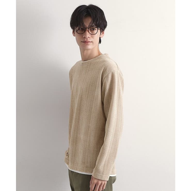 【心地良い、滑らかさ】レイヤード風ケーブル ニットソー 【洗濯機OK】 | THE SHOP TK | 詳細画像29 