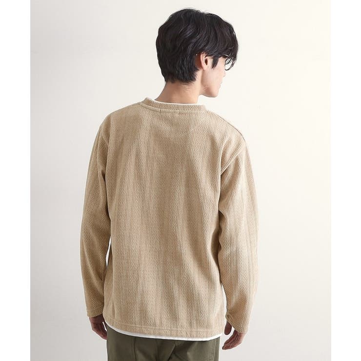 【心地良い、滑らかさ】レイヤード風ケーブル ニットソー 【洗濯機OK】 | THE SHOP TK | 詳細画像30 