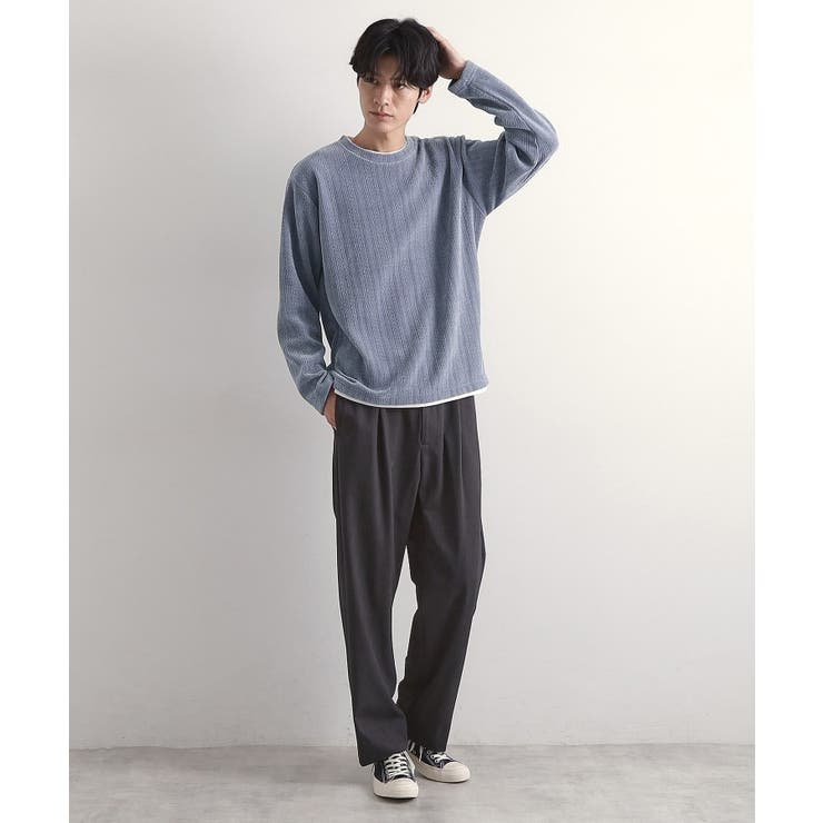 【心地良い、滑らかさ】レイヤード風ケーブル ニットソー 【洗濯機OK】 | THE SHOP TK | 詳細画像35 