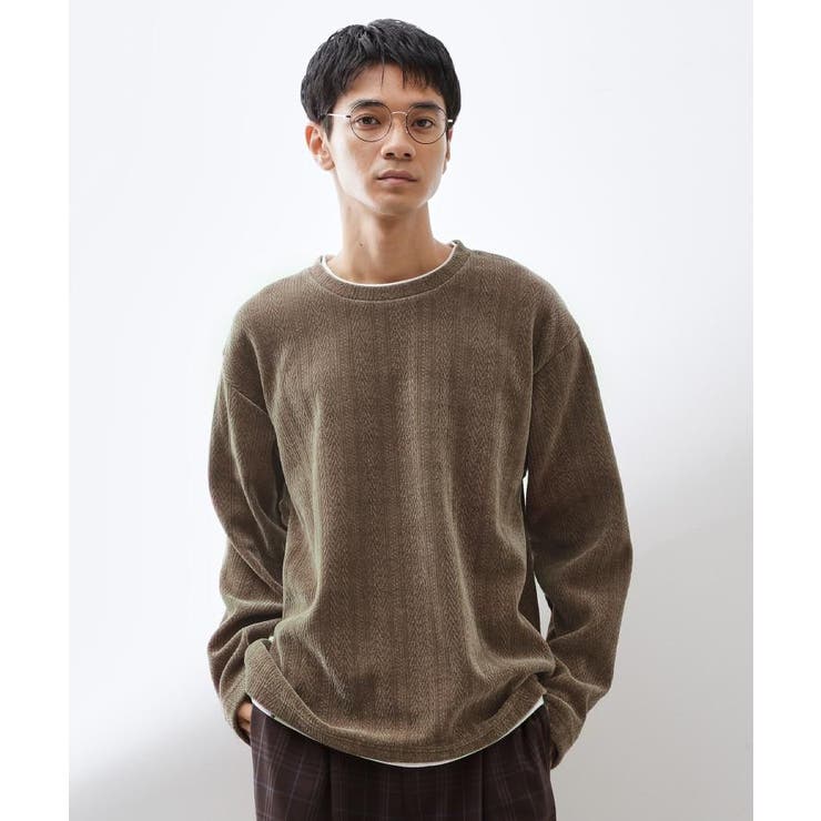 【心地良い、滑らかさ】レイヤード風ケーブル ニットソー 【洗濯機OK】 | THE SHOP TK | 詳細画像12 