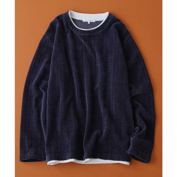 【心地良い、滑らかさ】レイヤード風ケーブル ニットソー 【洗濯機OK】 | THE SHOP TK | 詳細画像1 