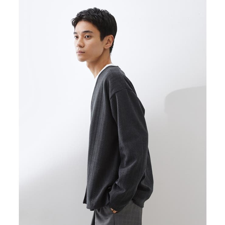 モールニットカーディガン＋長袖Tシャツ 洗濯機OK 吸水速乾 | THE SHOP TK | 詳細画像4 