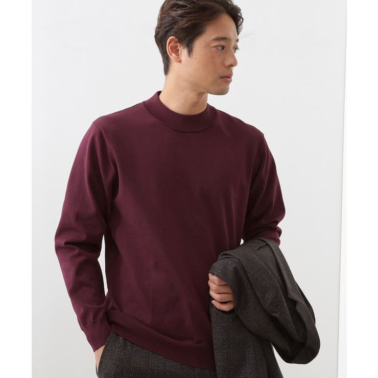 ボルドー(064) | 【冬のビジネスシーンに最適】モックネックニット | THE SHOP TK