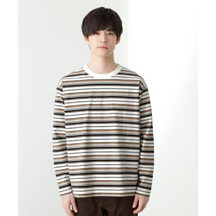 ランダムボーダー長袖タフTシャツ 【洗濯機OK】 | THE SHOP TK | 詳細画像9 