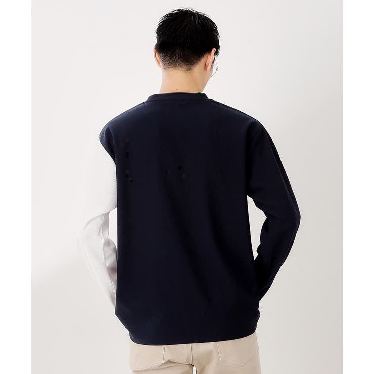 【一枚で着映える】パネルブロッキング長袖Tシャツ 【洗濯機OK】 | THE SHOP TK | 詳細画像10 