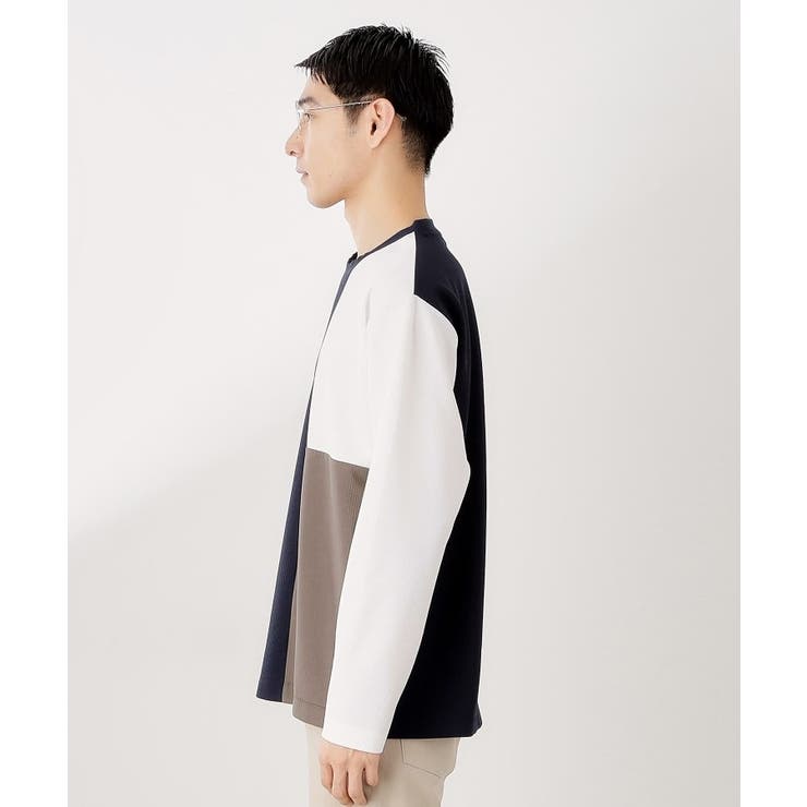 【一枚で着映える】パネルブロッキング長袖Tシャツ 【洗濯機OK】 | THE SHOP TK | 詳細画像14 