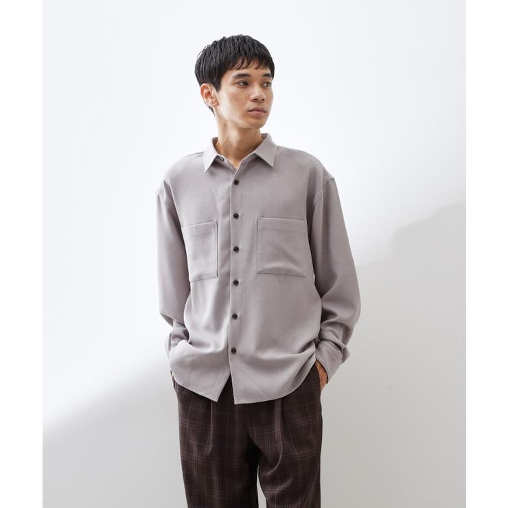【大人のきれいめカジュアルに】ウールライク長袖シャツ 洗濯機OK | THE SHOP TK | 詳細画像5 