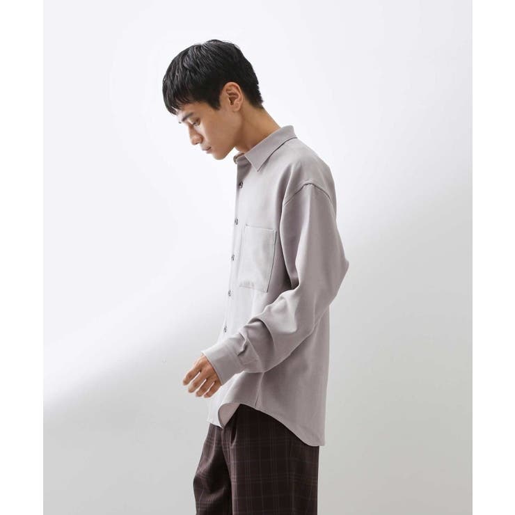 【大人のきれいめカジュアルに】ウールライク長袖シャツ 洗濯機OK | THE SHOP TK | 詳細画像6 