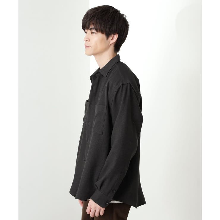 【大人のきれいめカジュアルに】ウールライク長袖シャツ 洗濯機OK | THE SHOP TK | 詳細画像10 