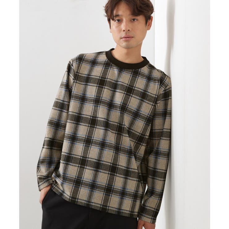 グレージュ(250) | チェックジャカードプルオーバー | THE SHOP TK