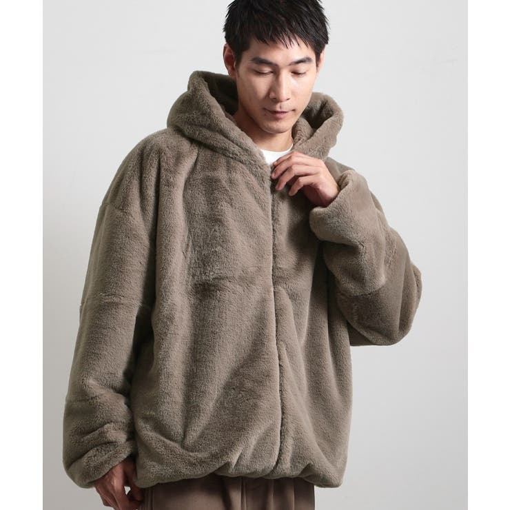 ベージュ(052) | フードフェイクファーブルゾン | THE SHOP TK