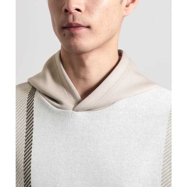 【大人の休日スタイルにはこれ！】フロントチェック柄ニットパーカ 洗濯機OK | THE SHOP TK | 詳細画像16 