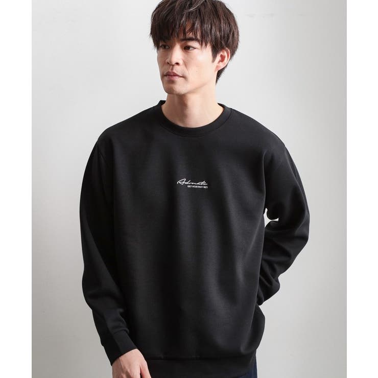 ブラック(019) | 【クリーンで大人っぽい】ロゴスウェット 洗濯機OK | THE SHOP TK