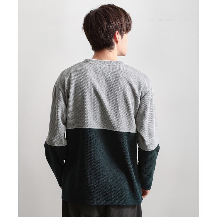 バイカラー モール風長袖Tシャツ | THE SHOP TK | 詳細画像2 