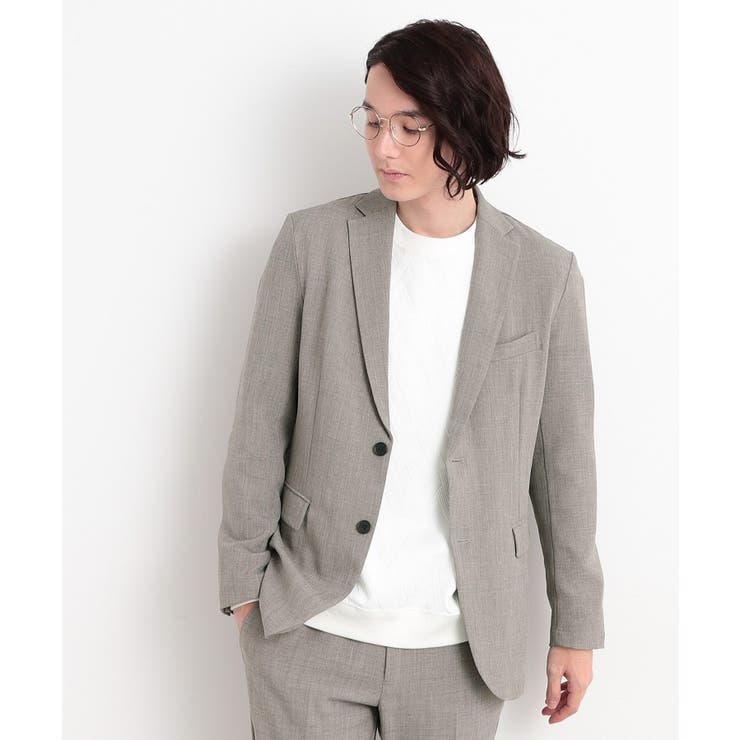 チャコールグレー(014) | 【CAVIAN キャビアン】リサイクルシャークスキンテーラードジャケット セット… | THE SHOP TK