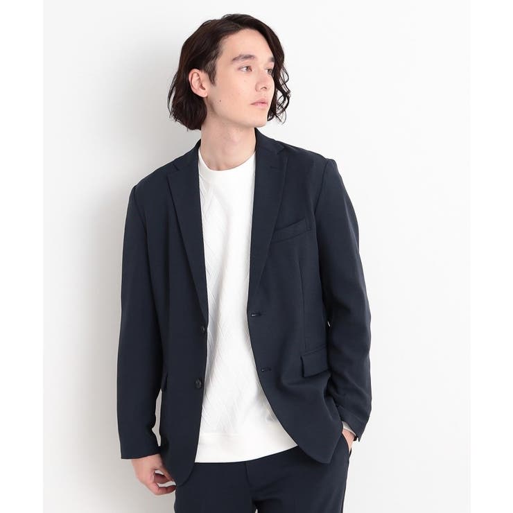 ネイビー(094) | 【CAVIAN キャビアン】リサイクルシャークスキンテーラードジャケット セット… | THE SHOP TK