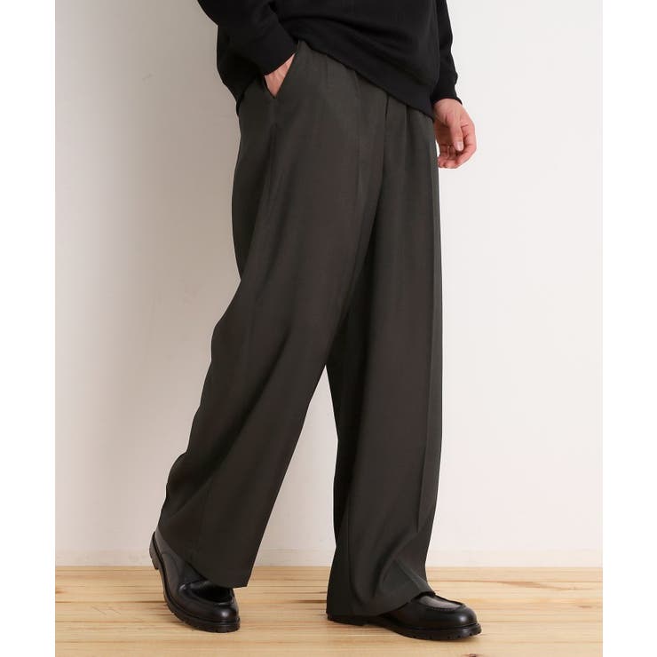 ツイルワイドスラックス[品番：WRDW0214860]｜THE SHOP  TK（ザショップティーケー）のメンズファッション通販｜SHOPLIST（ショップリスト）